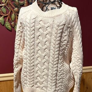 Aerie Light Pink  Cable Knit Sweater